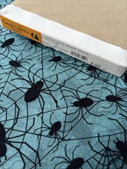 Costume Collection Halloween Flocked Spiders Blue 100% Polyester
