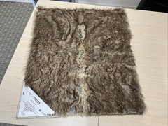 17” X 19” Upholstery Sample Bentley Brown Faux Fur, Super Soft