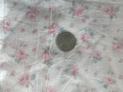 Light Pink Cotton Or Blend Fabric With Small Flowers 1/4 Yard