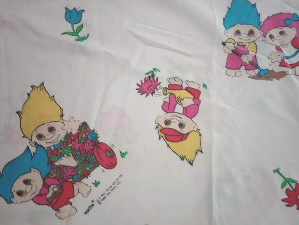 garden trolls fun fabric sheet 39 x 31 inch