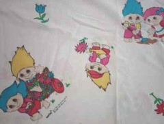 garden trolls fun fabric sheet 39 x 31 inch