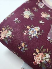 45″ X 4.75yds Burgundy Small Floral Smooth Cotton Sewing Craft Quilting Fabric