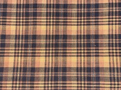 1 Yd Yellow Black White Homespun Plaid Cotton Fabric 35″ X 44″