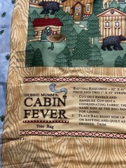 Cabin Fever Tote Bag Cotton Panel Debbie Mumm SSI