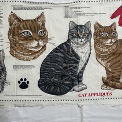 Vintage VIP Cranston Cat Applique Fabric Panel Cut & Sew Kit Uncut 18×44
