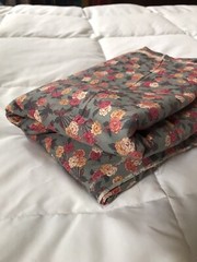 6.5 Yds Floral Cotton Gray JOAN KESSLER Concord Fabrics 44″ Flowers Roses