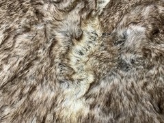 17” X 19” Upholstery Sample Bentley Brown Faux Fur, Super Soft