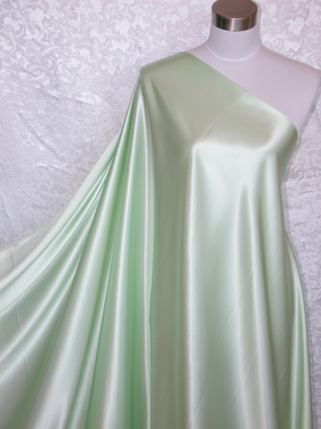 New 100% Silk Charmeuse Fabric Solid Powder Blue Per Yard