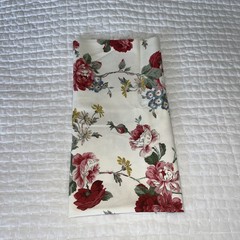 Ralph Lauren Danielle White Floral Fabric Remnant 29×27”