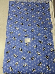 Lot Of 9 Animal Fabric Mix 10.5 Yards Vintage 1992 Cow Horse Cat Chick Lady Bug