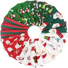 Christmas Fabric Squares 10X10 Inch,100% Cotton Precut Quilting Squares