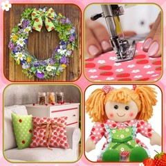 10 Pcs 18×22 Strawberry Fat Quarters Quilting Fabric Bundles