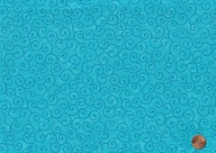 Turquoise Blue JELLY ROLL: 20) 2 1/2″ x 44″ Strips, 100% Cotton Fabric, Dups