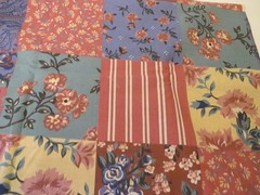 Cotton FABRIC Floral Blocks Cheater Quilt Multicolored 1yd 6″ x 44