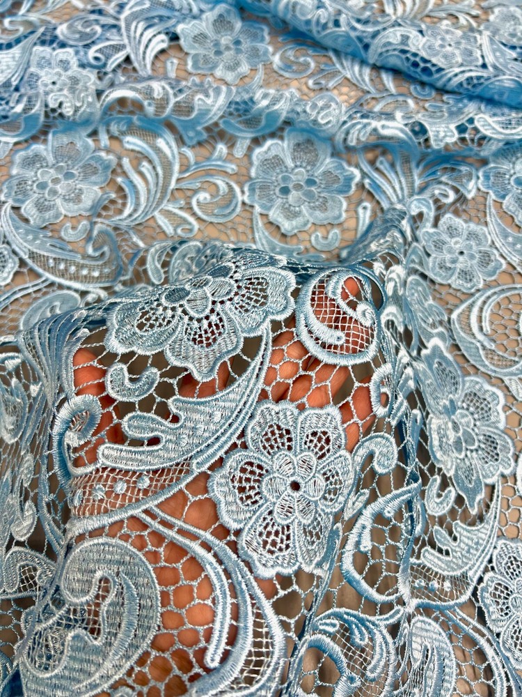 18 Colors Maggie Guipure Venice Medium to Heavy Weight Lace Fabric by the Yard