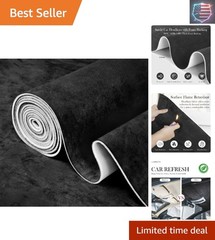 Suede Headliner Fabric, 96″ L×60″ W Black Car Headliner Material, Tela para T…