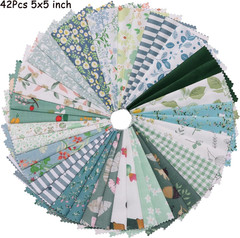 Charm Packs for Quilting 5 inch – 42 Charm Squares for Quilting 5×5 – Green Cott