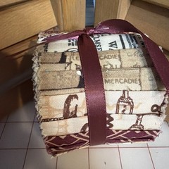 Jelly Roll 2.5 X 42” Beige Black Wine Fabric