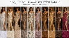 Floral Sequin Stretch Fabric Pink Silver Embroidered Mesh for Gowns Prom