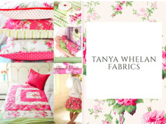 POSIE TW07G Green Dot Floral TANYA WHELAN Quilt FabricS HABBY CHIC