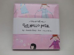 HELLO PETAL Charm Pack, Aneela Hoey, Factory Cut 42 Layers of 5″ x 5″