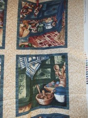 “MEMORIES OF HOME” Anna Krajewski for SSI Cotton (6) Blocks Panel 23″ x 44″