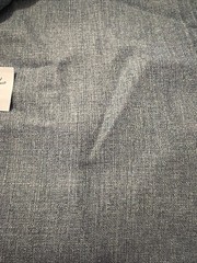 5 Yards Of Blue Linen/cotton Blend Fabric Sold By The Yard