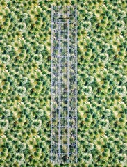 Elizabeth Studio Landscape Medley Green Pine Needle Cotton Fabric by the Yard