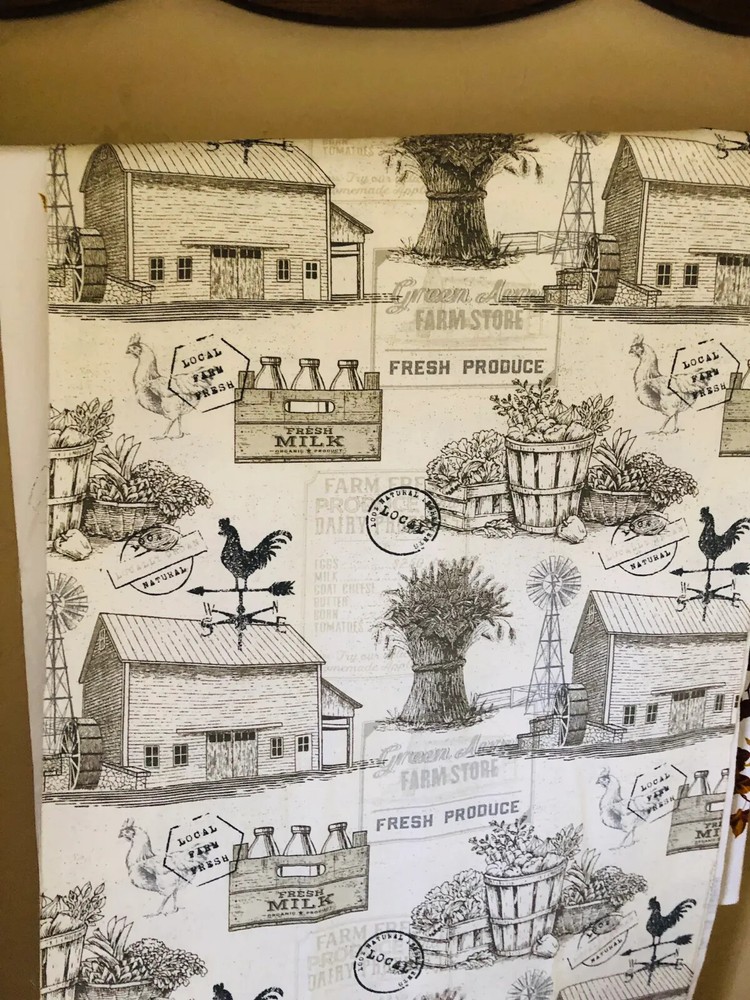 Richloom Fabric Green Acres Farm Store by the yard