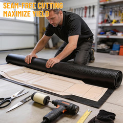 Black Marine Vinyl Fabric: 54″X36″ Faux Leather for Boat Seats | Grain Vinyl Lea