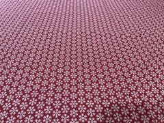 Moda Cotton Fabric “Countdown to Christmas” Red with White Snowflakes 2.0 Yards