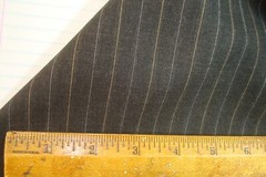 3.77 yds Luxury WOOL Super 120s Fabric 8 oz Suiting Charcoal stripe 136″ BTP