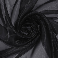 Sheer Organza Fabric by the Yard, 1 Yard X 60 Inch Wide Bridal Black