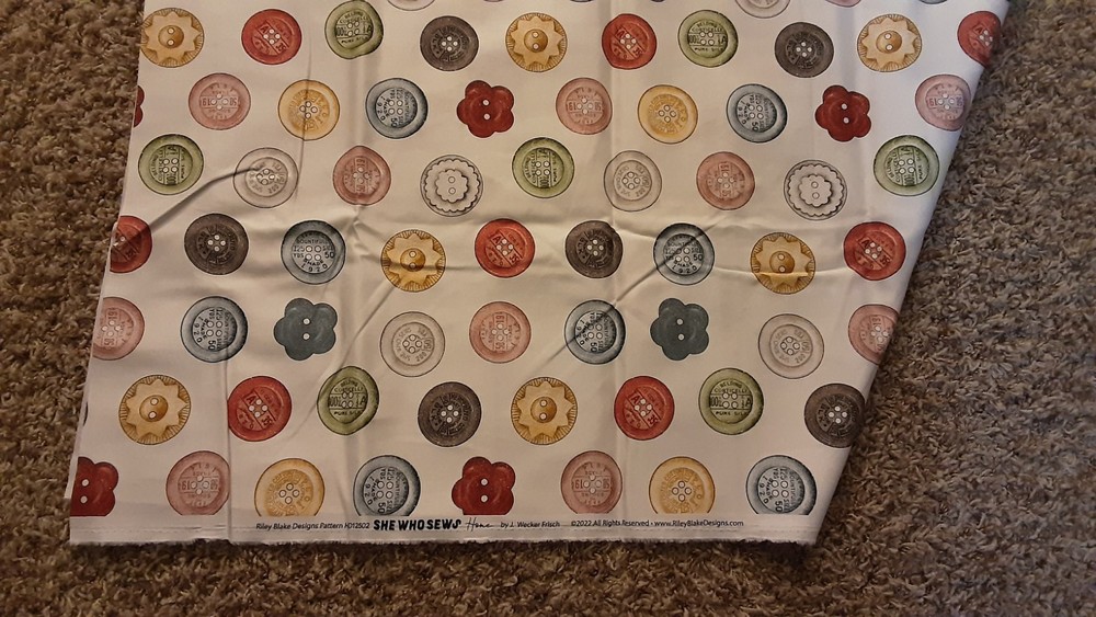 R. Blake Designs #HD12502 “She Who Sews ‘Home'” J.Wecker Frisch Buttons OOP 2022