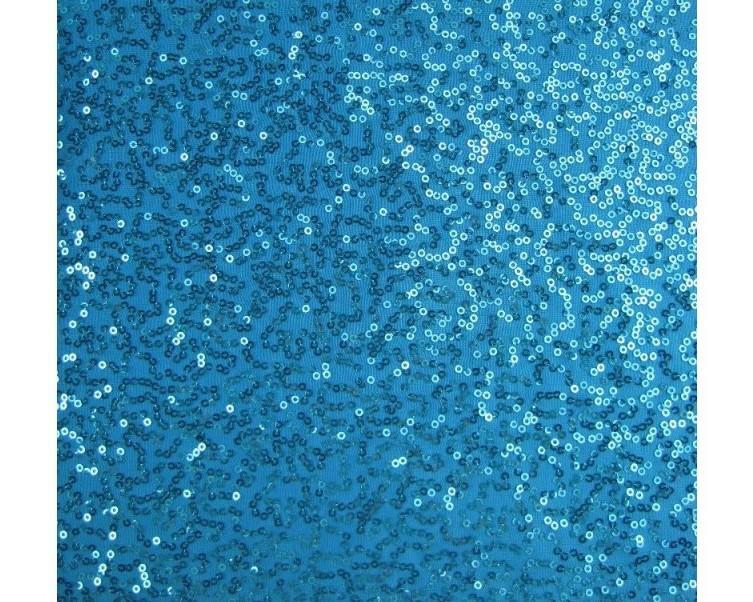 Luxury Sequin Dance Wear Stretch Fabric Material – TURQUOISE