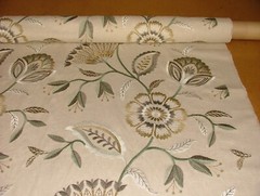 3.4 Metres iLiv Ophelia Thyme Embroidered Fabric Curtain Upholstery Cushion