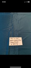 Vintage Dark Teal Blue Fabric 44” X 56” 1.5 Yards Polyester ? Costume Silky