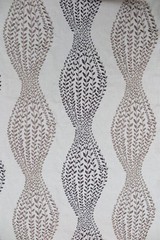HARLEQUIN CURTAIN FABRIC DESIGN “Betula” 3 METRES SLATE & CHOCOLATE EMBROIDERED