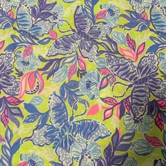 Lilly Pulitzer Cotton Poplin Fabric Dew Drop Stay Fly 36″ x 57″