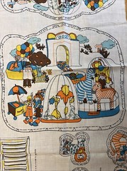 Vintage Cut Sew Panel 1970s Zoo Fish Bowl Rare Gem Unique