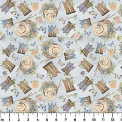 Highland Ranch Tossed Boots Cotton Fabric
