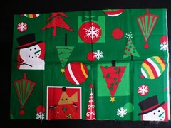 20 x 60 Large Print Christmas Tree Snowman Ornaments Snowflake Reindeer Remnant