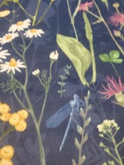 Lunarable Green Night Wildflower Velvet Fabric Panel 113×62 Large Botanical