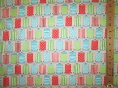 THREAD YARN SPOOLS SEWING ITEMS BRIGHT COLORS COTTON FABRIC BTHY