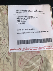 BRUNSCHWIG & FILS Bellary in Rose/Tumeric 18″ Jacobean Cotton Fabric Sample