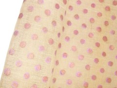 Fabric new Burlap Jute Polka Dots Metallic Purple 4 yards 15 inches wide Craft