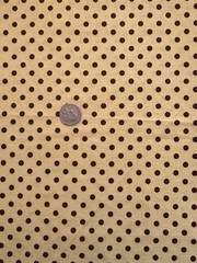 Chocolate Brown Polka Dot on Chartreuse Cotton Fabric Remnant 14” x 28”