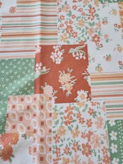 2 Piece VTG Unused Poly Floral Patchwork Print Material Stretch Lots Of Goodness