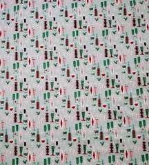 Michael Miller Holiday Party Fabric 42×70 Retro Cocktail Print Tablecloth/Craft
