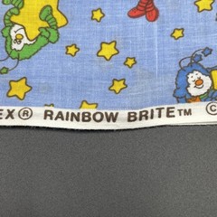 Vintage 1983 Rainbow Brite Sprites Stars Fabric Wesco Reltex Hallmark 15×60